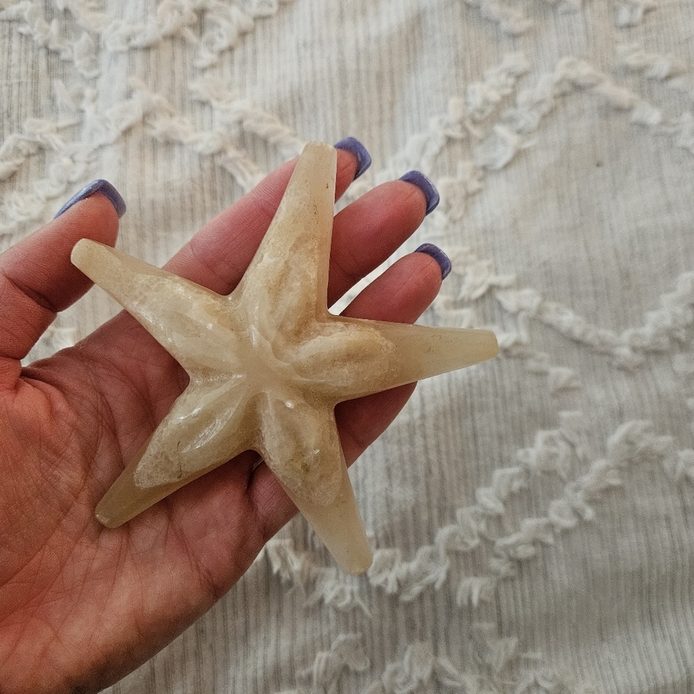 Vintage Handcarved Onyx Starfish